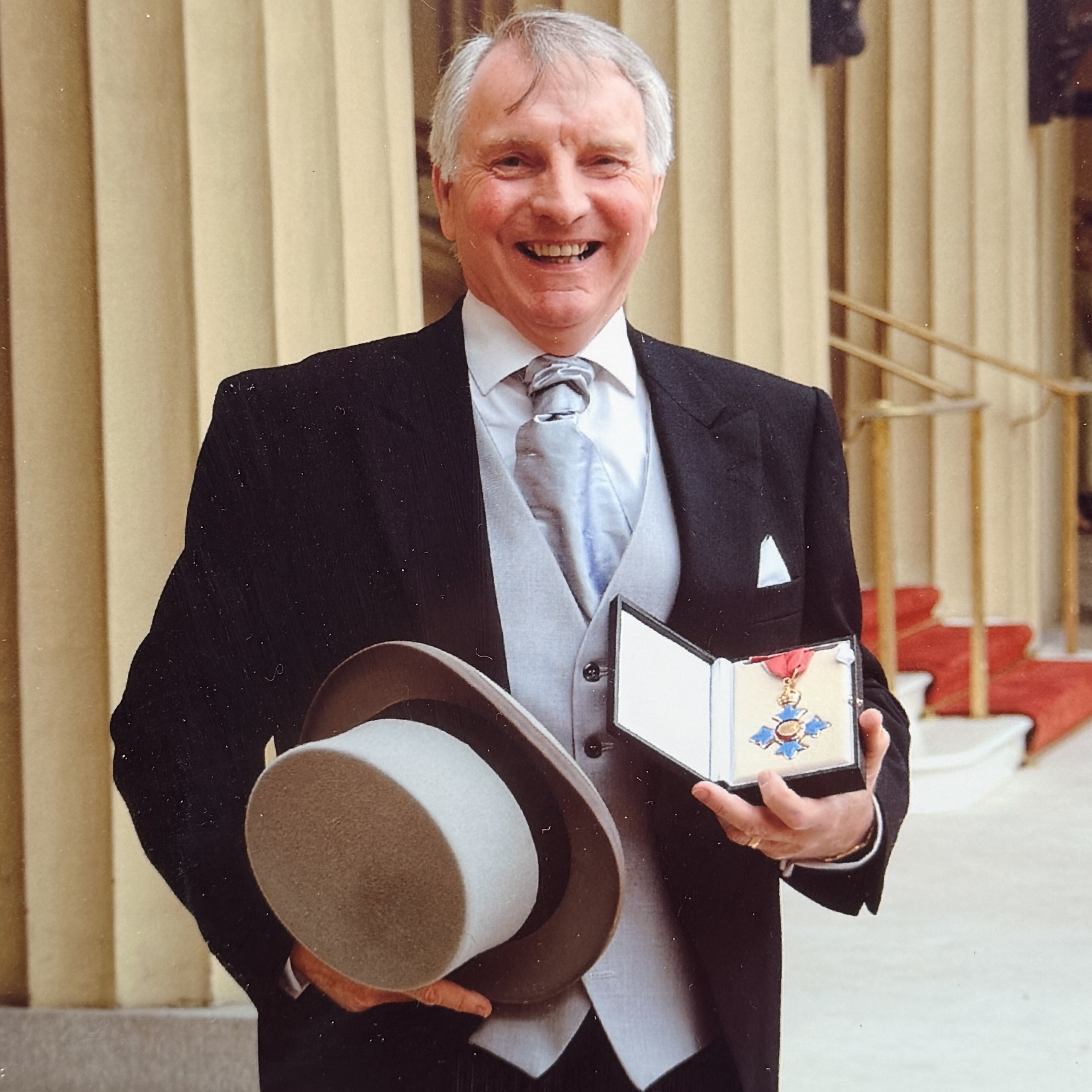 Roger Clark receiving the CBE for services to radiological protection